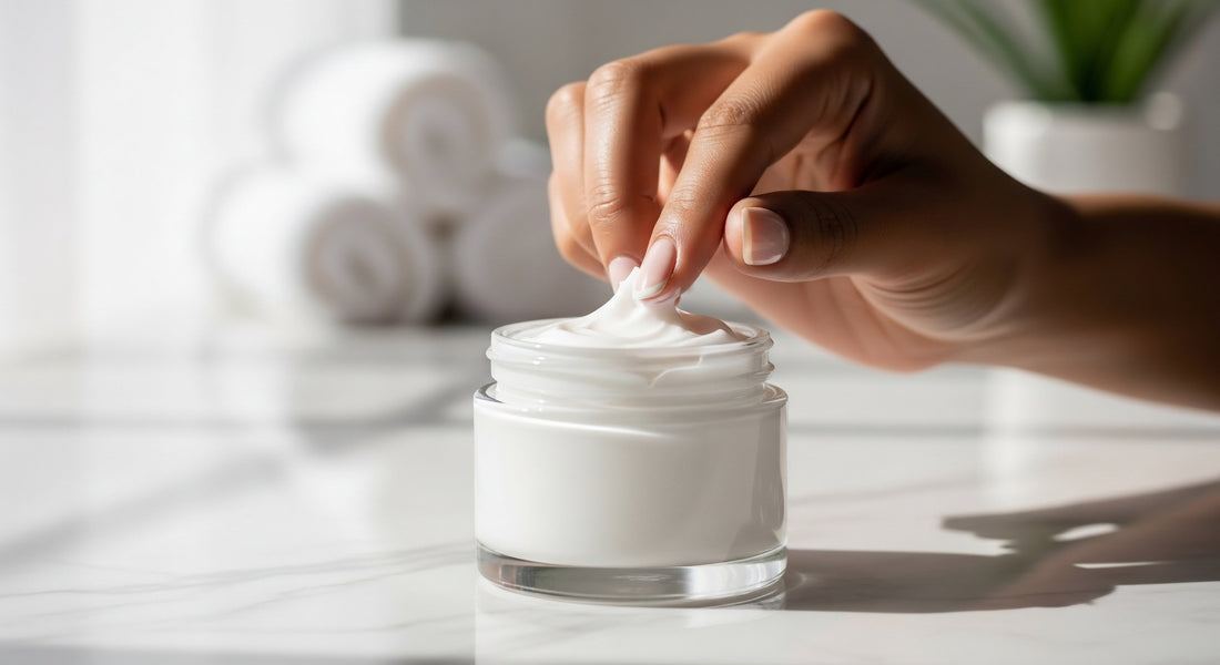 Skincare products and ingredients illustrating how active ingredients improve skin health