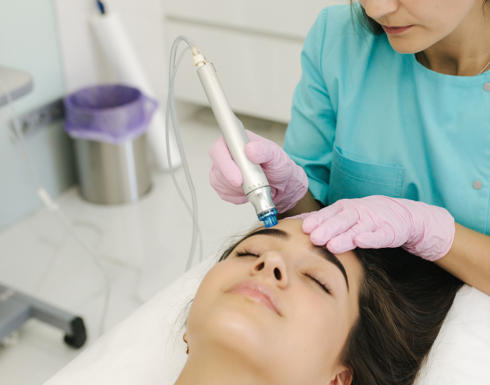 Hydrafacial treatment performed at Boca Skin and Lash to cleanse hydrate and improve skin texture in Boca Raton Florida