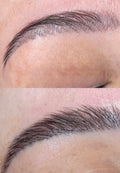 Client results after Nano Fiber Brows™ treatment at Boca Skin and Lash in Boca Raton, creating fuller natural-looking eyebrows with synthetic brow fibers.