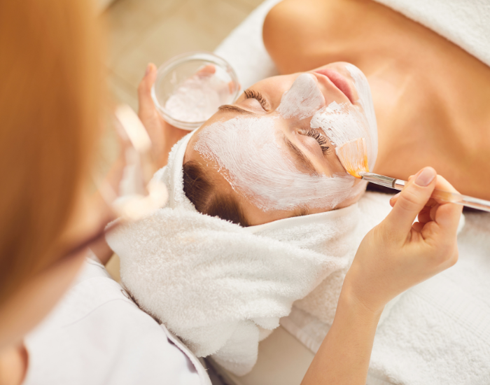 Paraffin wax facial applied to the face for deep hydration at Boca Skin and Lash in Boca Raton Florida